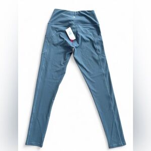 NWT luga Leggings Small Gray Blue Pockets Soft Stretch Active Bottoms Workout
